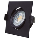 Aro basculante cuadrado empotrable LED Gonde 7W 3000-4000-6500K Negro 